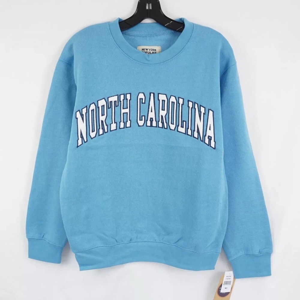 NWT [New York Popular] North Carolina Tar Heels NCAA Crewneck Sweatshirt Youth M